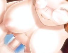 Eine dreidimensionale Hentai sehr schön, in der eine transsexuelle mit Titten gefickt #2
