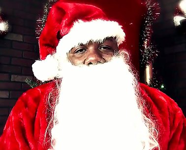 Eine heiße brünette Sammy Brooks gibt ein Geschenk an dem Weihnachtsmann mit einem Saugen #1