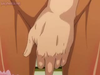 Schokoladebraune Hentai bekommt einen sinnliche Titten-Massage #2