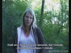 Blonde Alice verkauft ihren tschechischen Körper beim Waldspaziergang #2