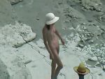 Zwei Nudist ficken auf dem Strand und genießen   #6