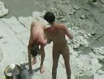 Zwei Nudist ficken auf dem Strand und genießen   #1