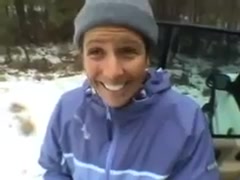 Amateur Video von großen Oralsex weiss Abspritzen auf Schnee  #16