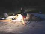 Deutsche Gang vernascht ein brünettes Luder bei Nacht auf der Baustelle #21
