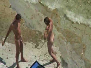 Paar wird beim Sex am Strand beobachtet #1